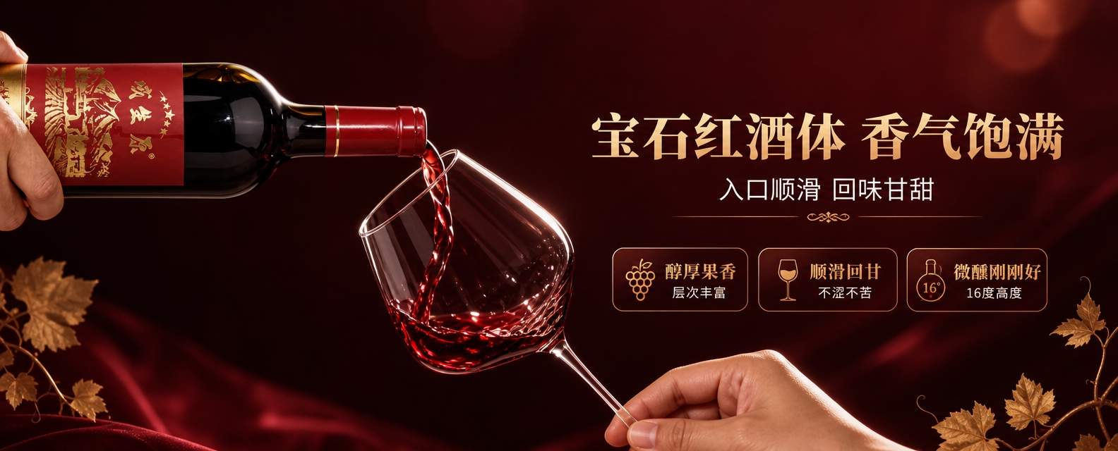 [商品] 使用【图3】域生原红酒倒酒场景图；保留瓶身酒标、金色… - 图片创意预览
