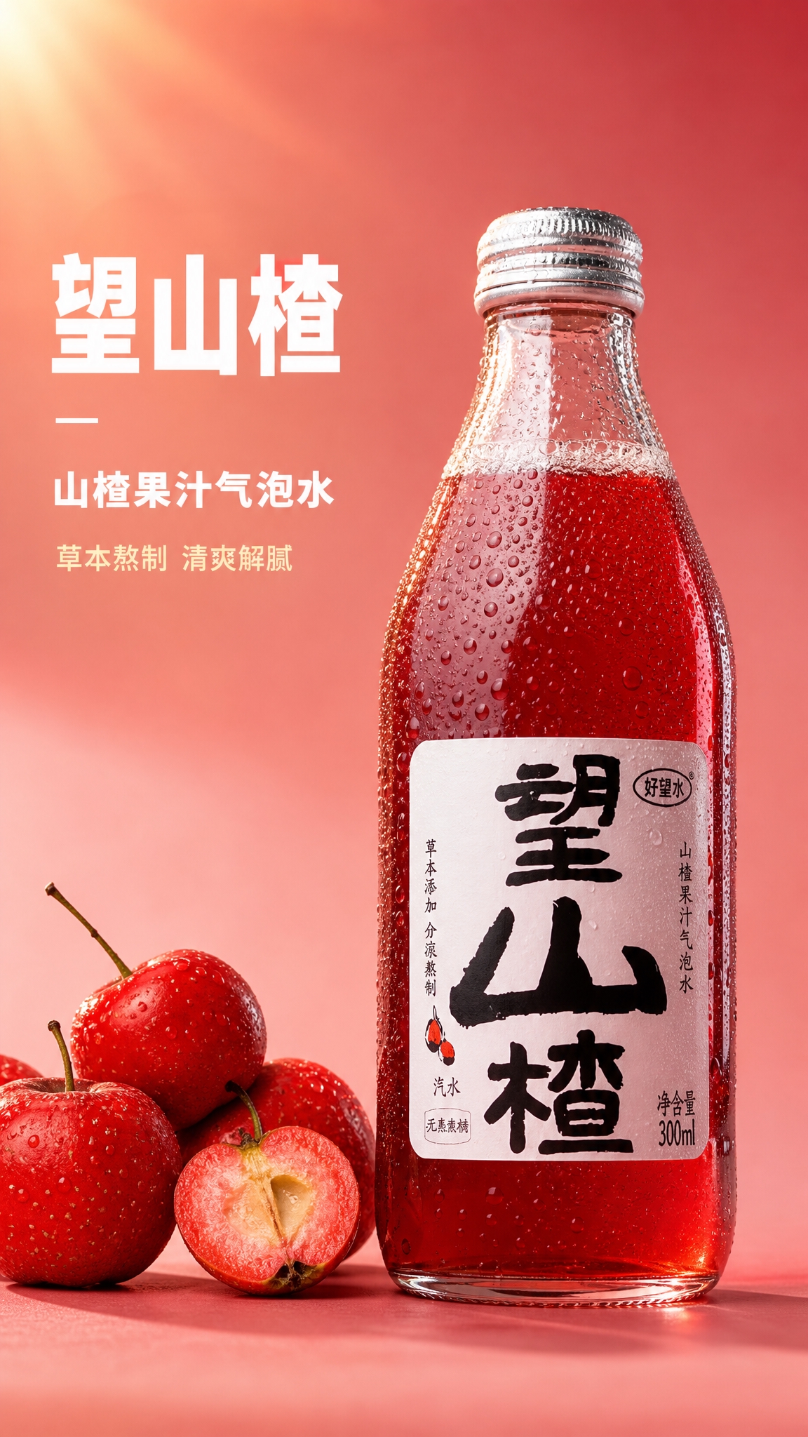 [主图-1] 首图点击率 望山楂气泡水高级感食欲展示 [统一基… - 图片创意预览