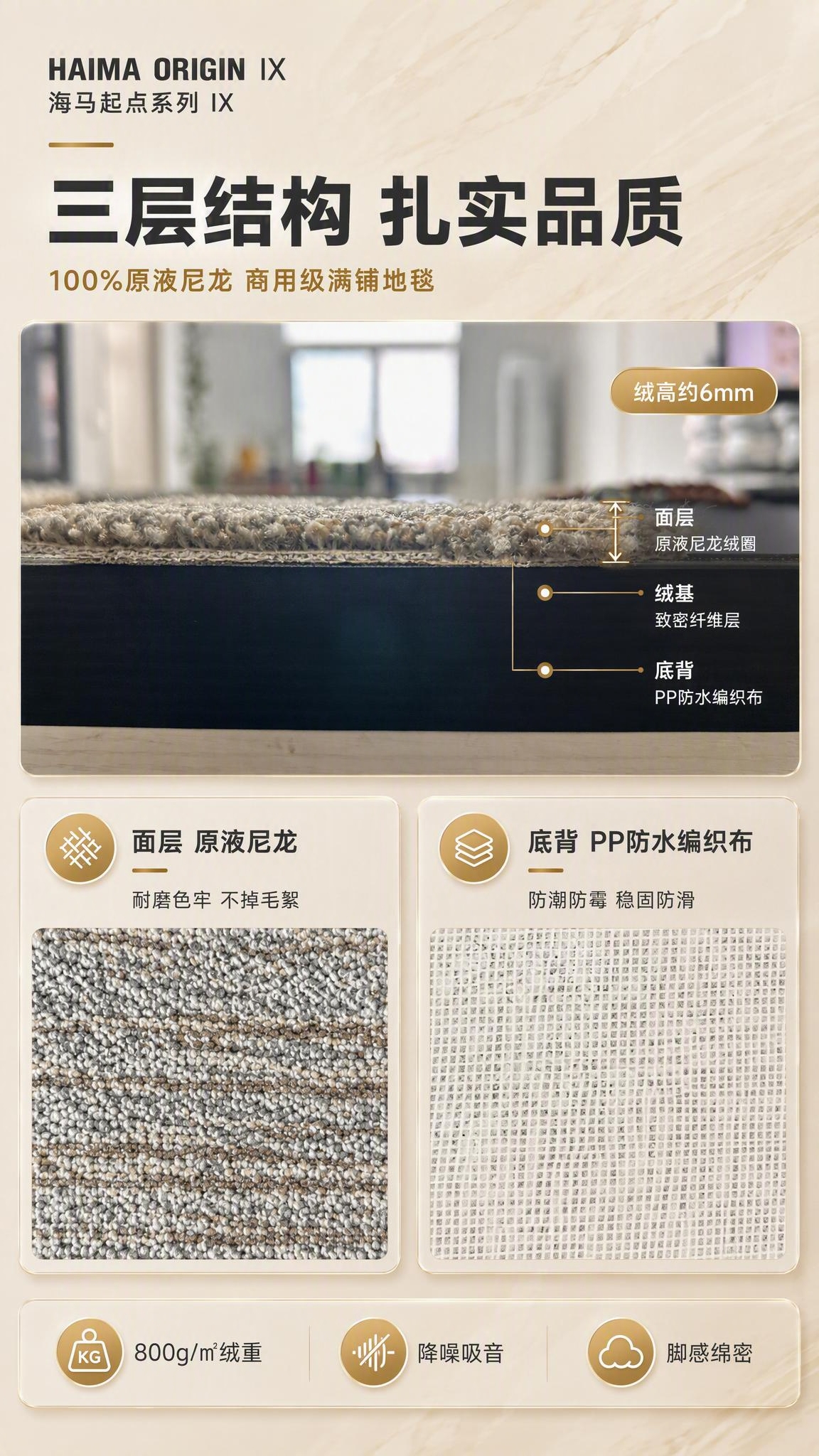 [商品] 海马起点·奥甘尼克满铺地毯材质结构页；使用3张真实材… - 图片创意预览