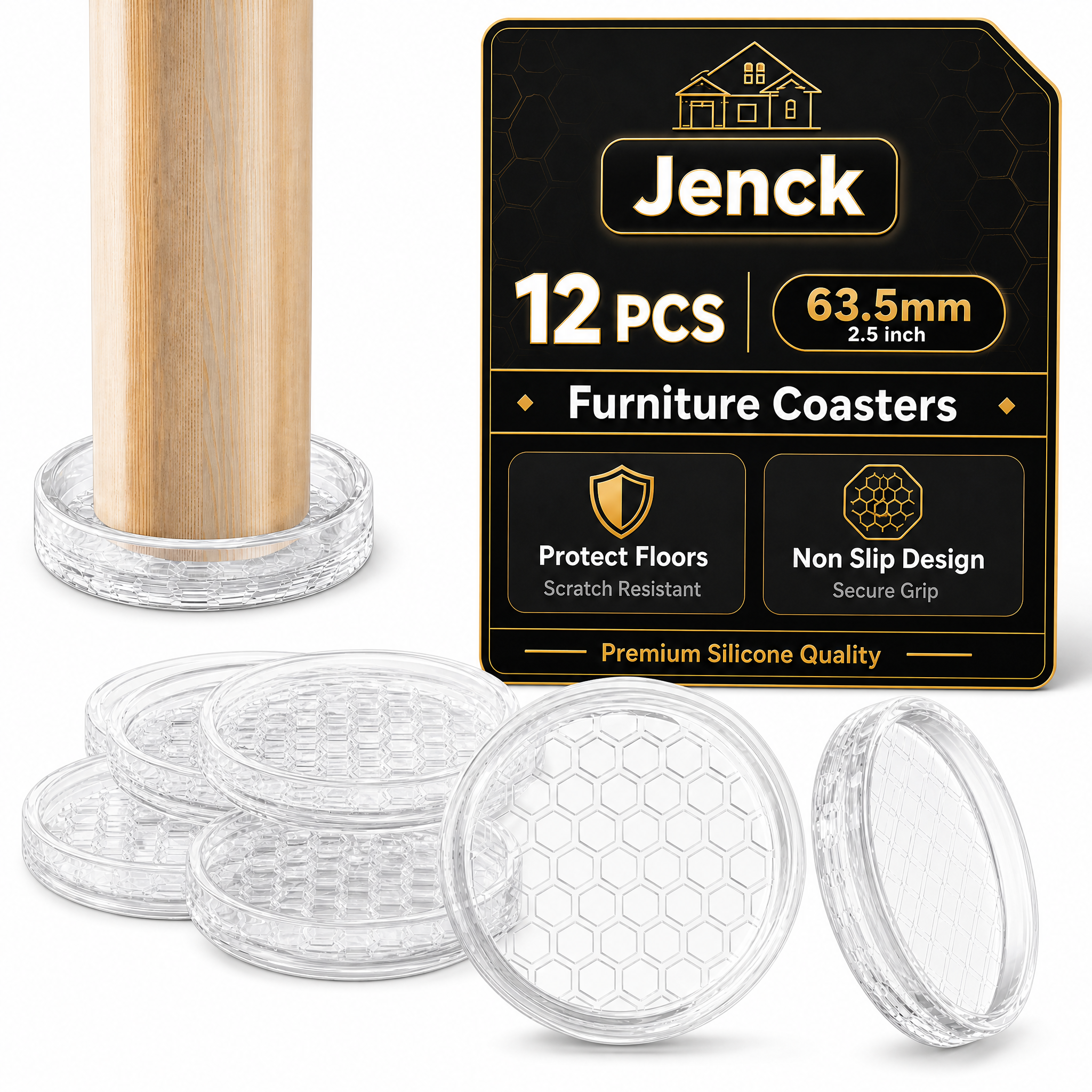 [Amazon主图 黑金配色 12PCS 63.5mm] Je… - 图片创意预览