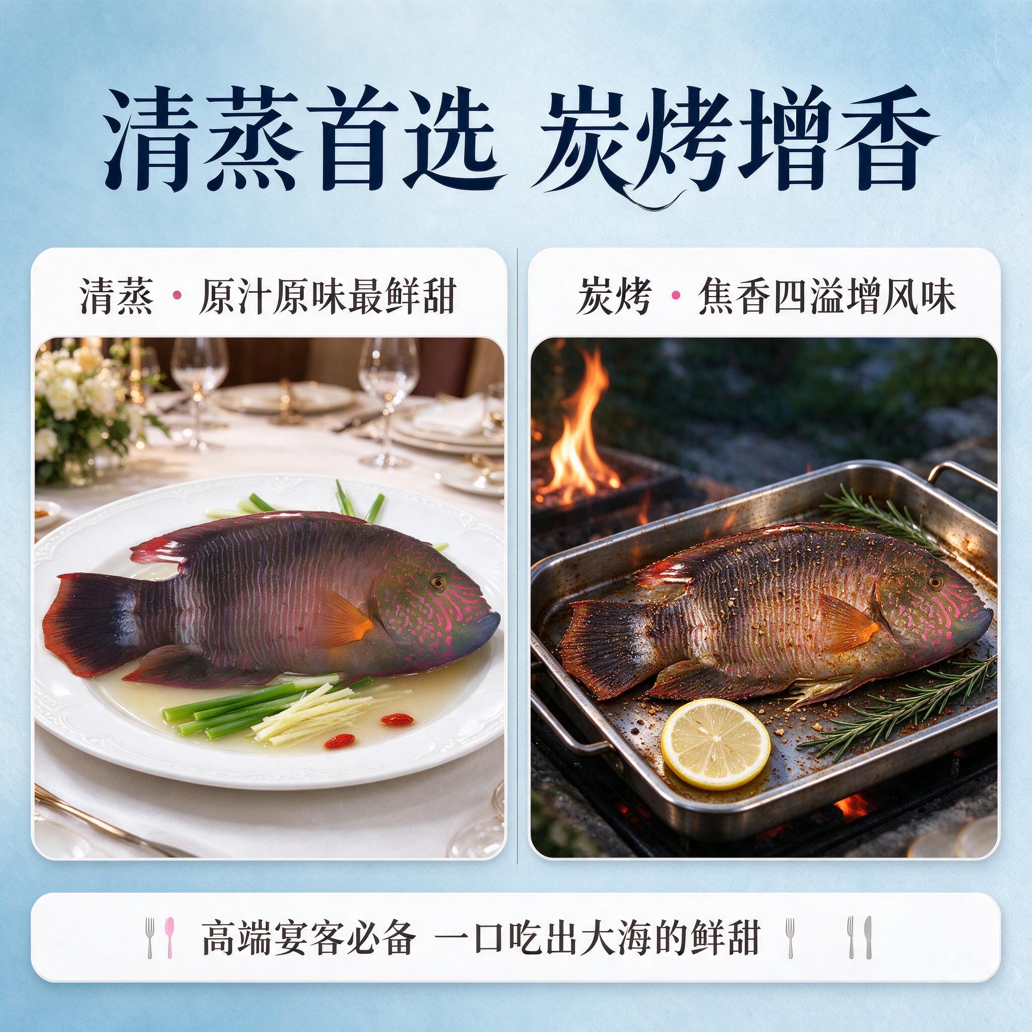 [商品] 使用【图1】野生彩苏眉鱼；保留鱼身深褐带粉红条纹、头… - 图片创意预览