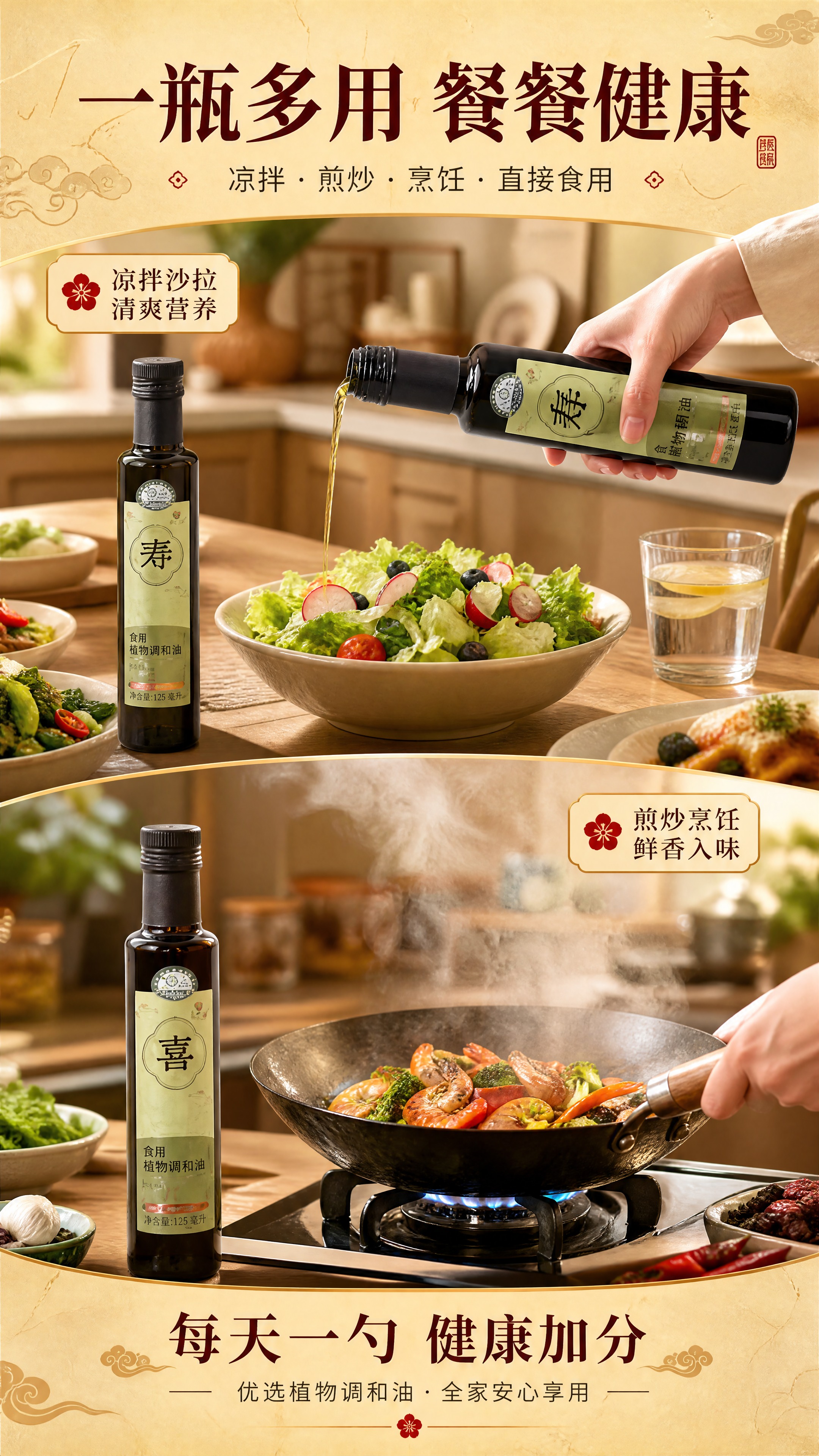 [商品] 使用【图1】福可喜五福临门礼盒中的油瓶，保留瓶身标签… - 图片创意预览