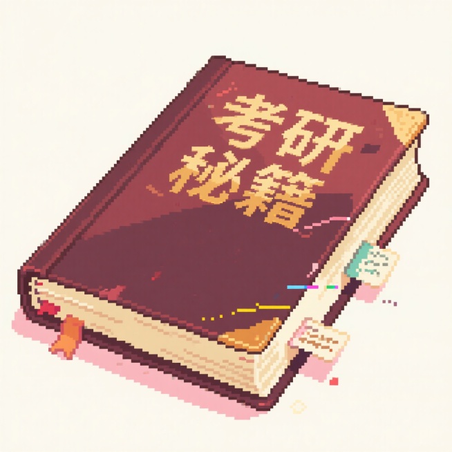 一本书，书的名字叫“考研秘籍”预览效果