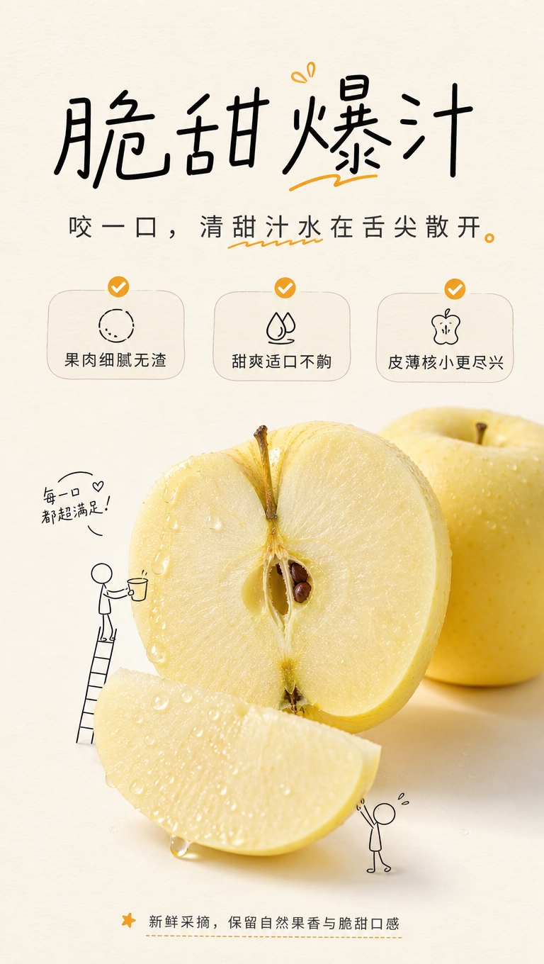 [商品] 使用【图1】【图2】【图3】【图4】烟台奶油富士苹果… - 图片创意预览