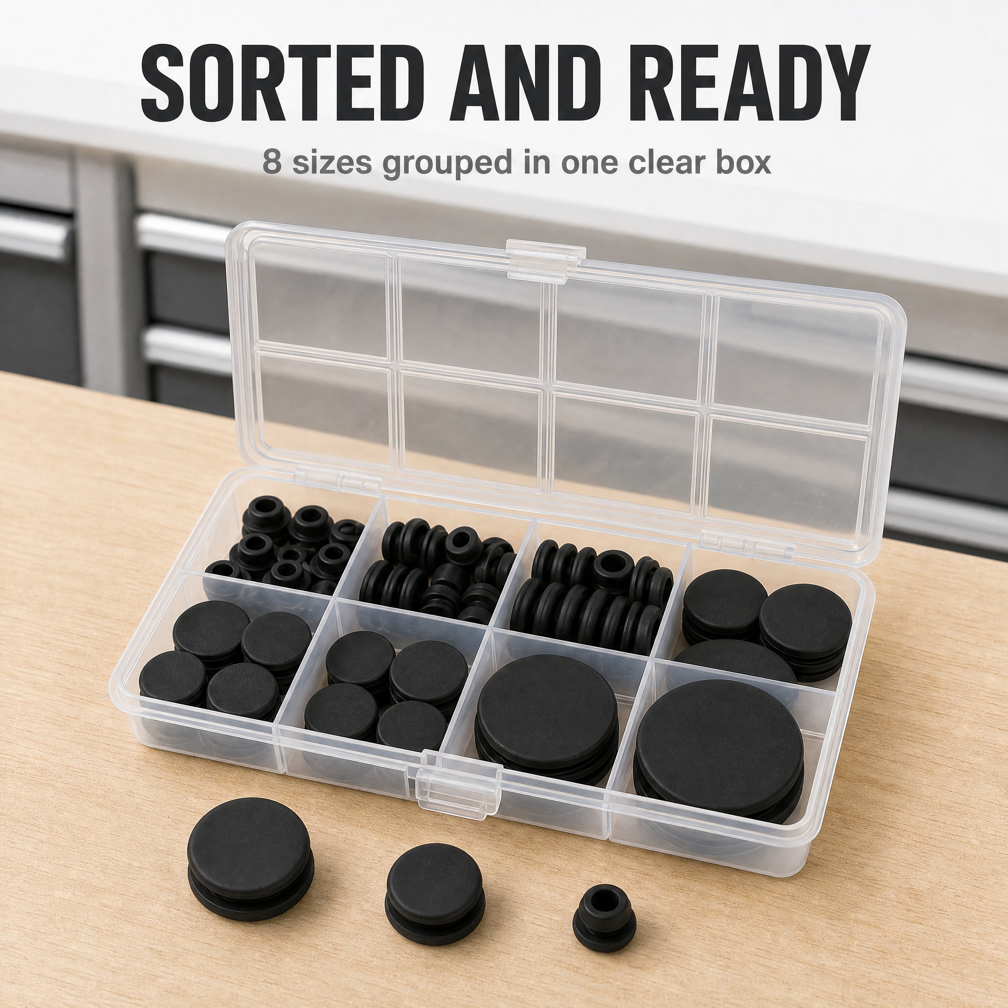 [主图-6] Assorted Black Silicone… - 图片创意预览