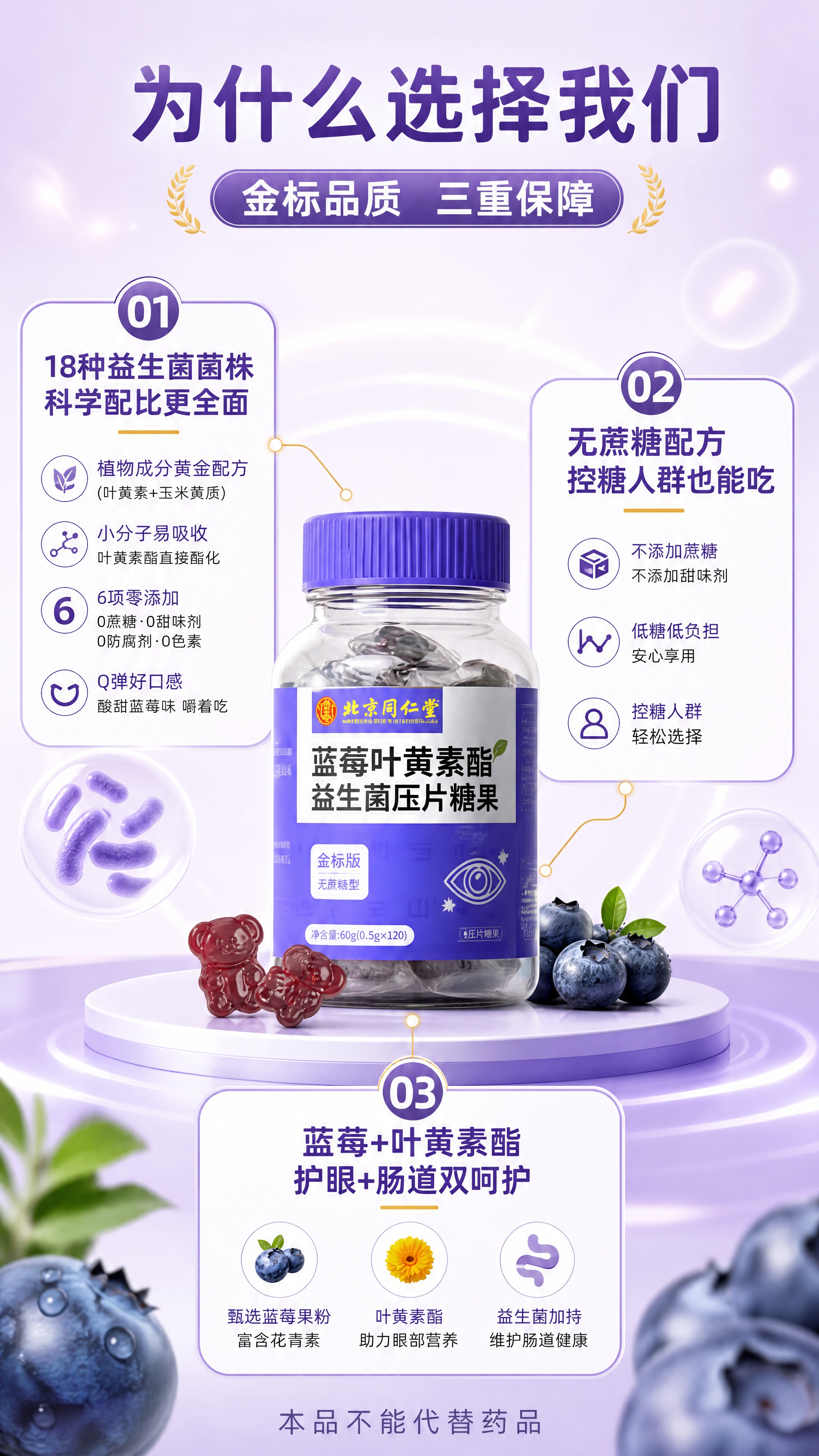 [商品] 使用【图1】OceanVita蓝莓叶黄素酯益生菌（金… - 图片创意预览