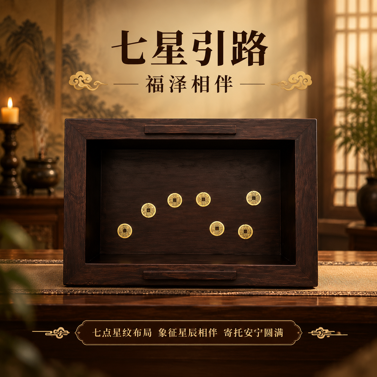 [主图-2 800×800] 核心亮点：七星引路文化寓意，展示… - 图片创意预览