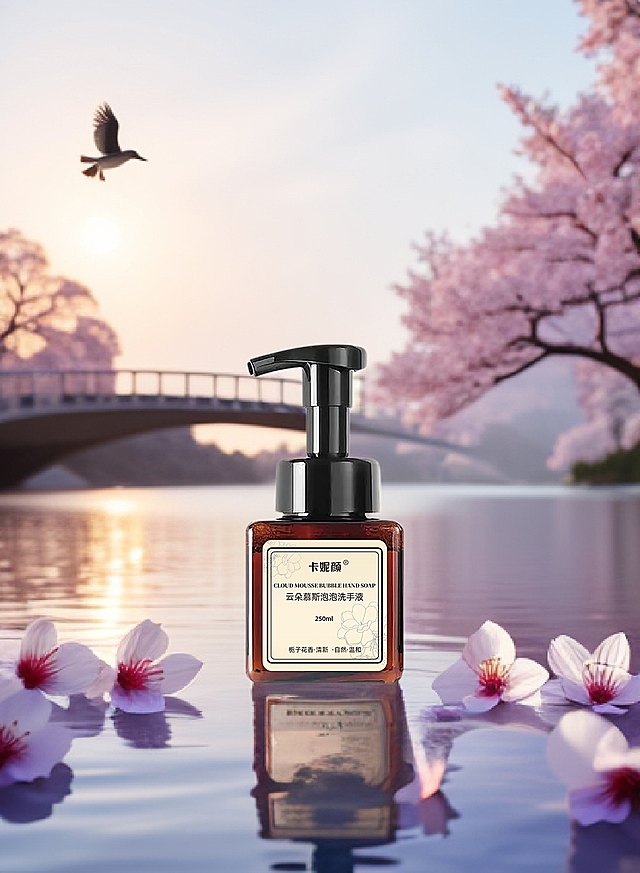 樱花湖畔的温柔晨光里 七夕元素浪漫感