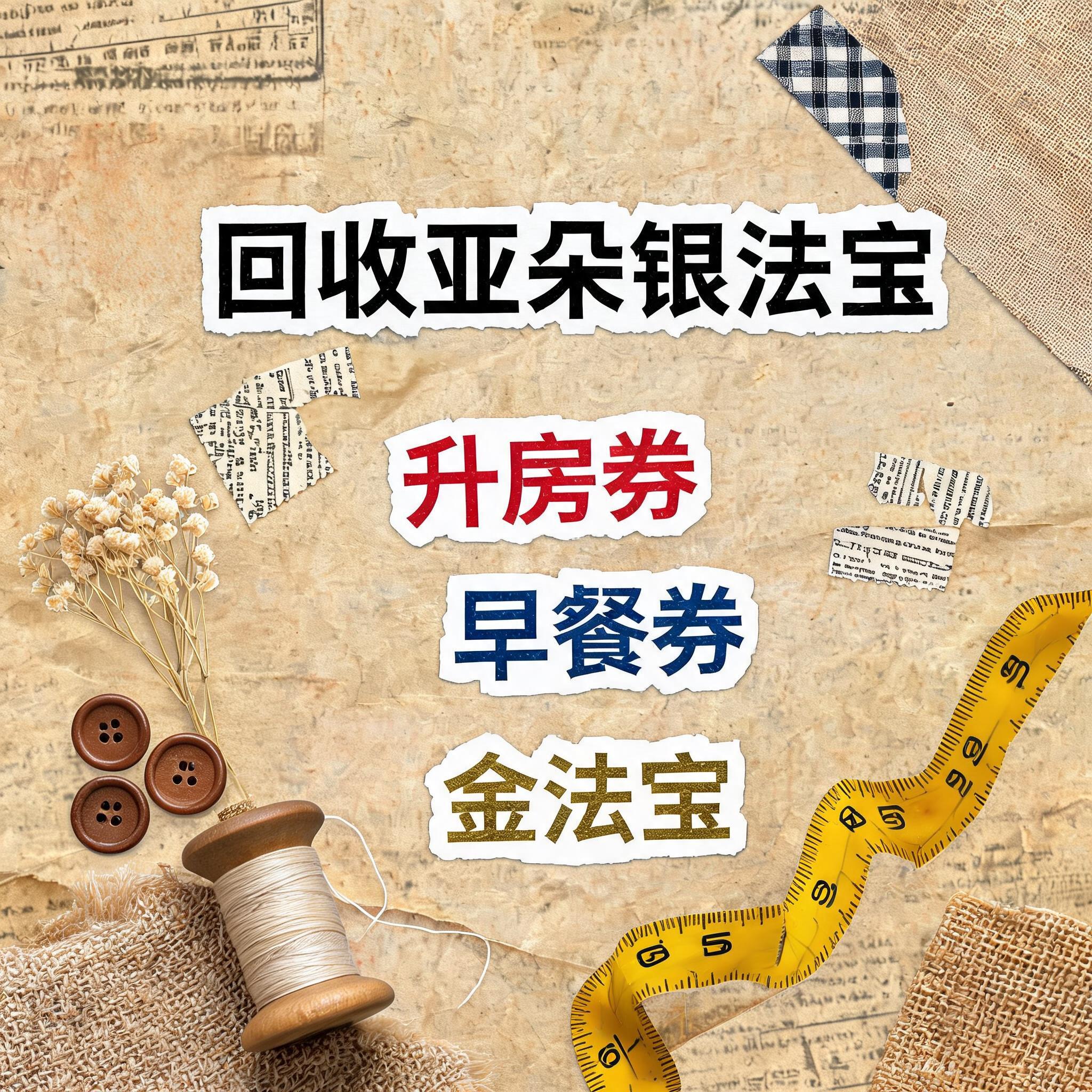小红书大字封面，复古手账拼贴风格，参考图风格，主题文字为"回收… - 图片创意预览