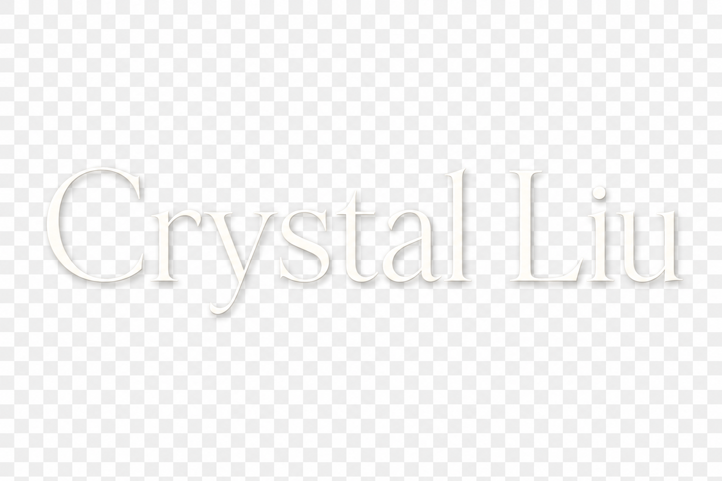 透明背景。平面艺术字体设计，主体文字为"Crystal Liu… - 图片创意预览