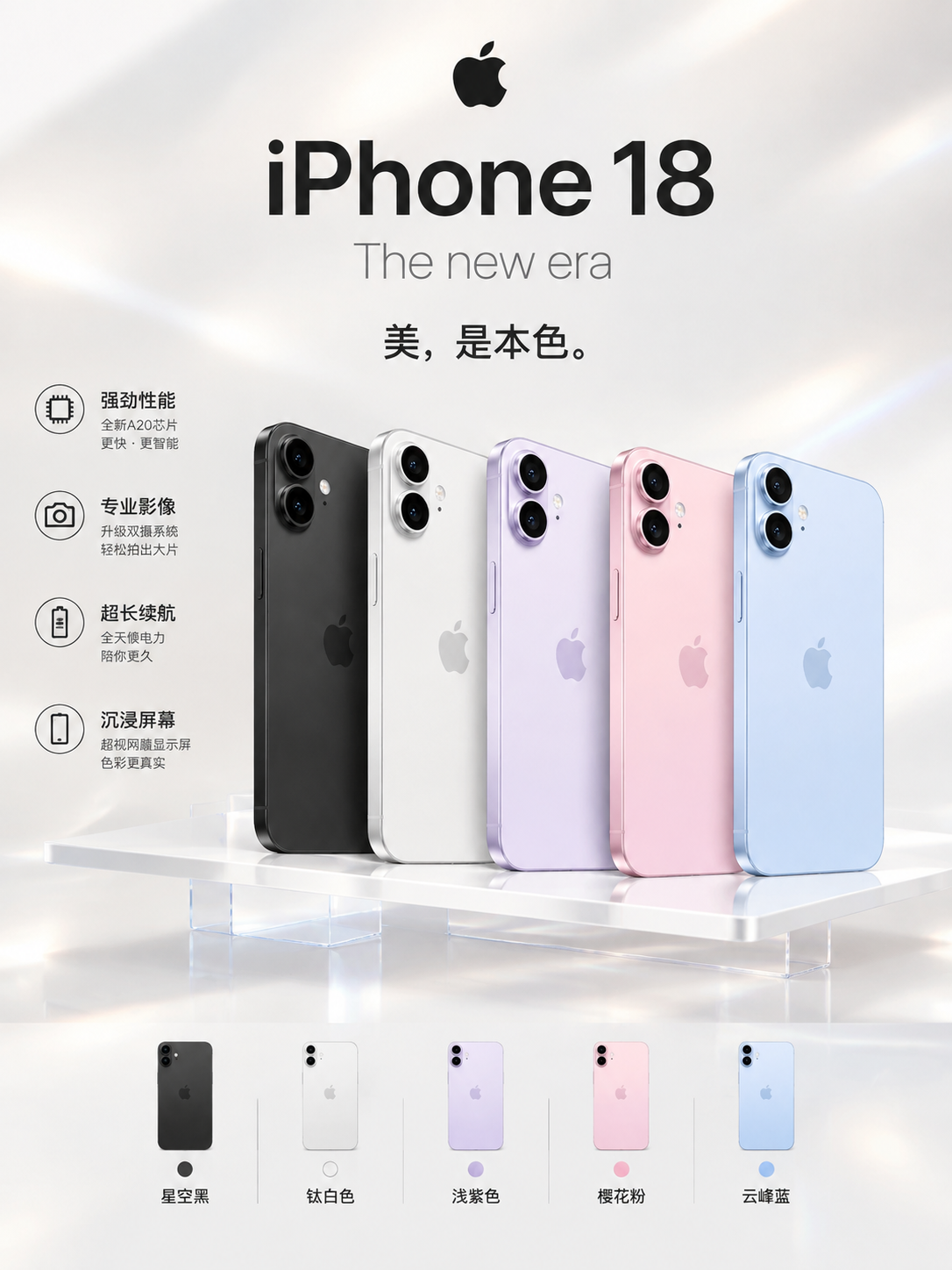 3:4竖版商业数码海报，奶白浅灰哑光背景，柔和棚拍光影，淡珠光… - 图片创意预览