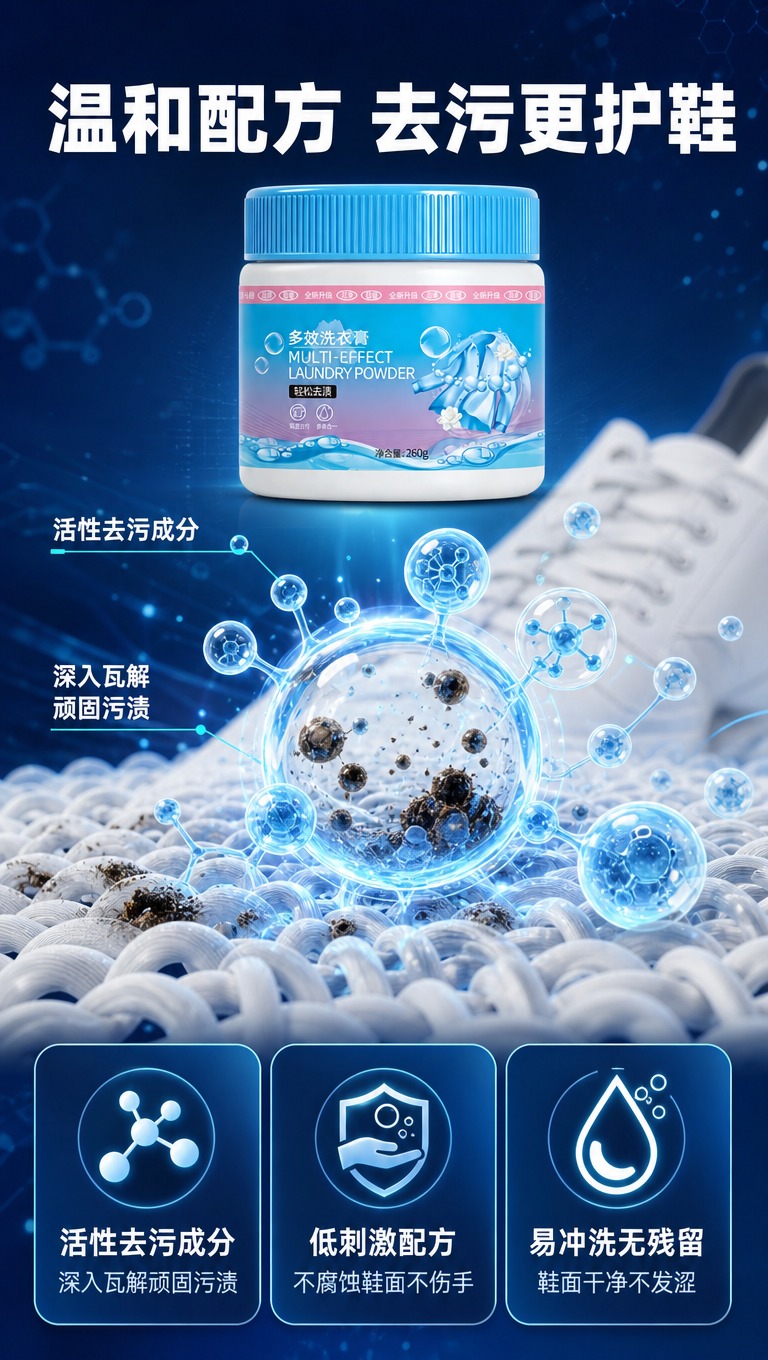 [商品] 使用【图1】小白鞋专用清洁膏罐装产品；保留罐体形状、… - 图片创意预览