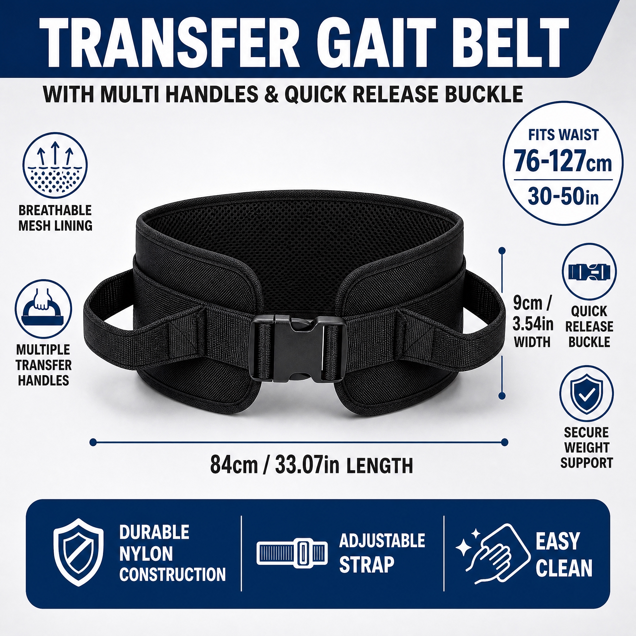 [单张主图] 转移腰带（Gait Belt）亚马逊跨境电商主图… - 图片创意预览