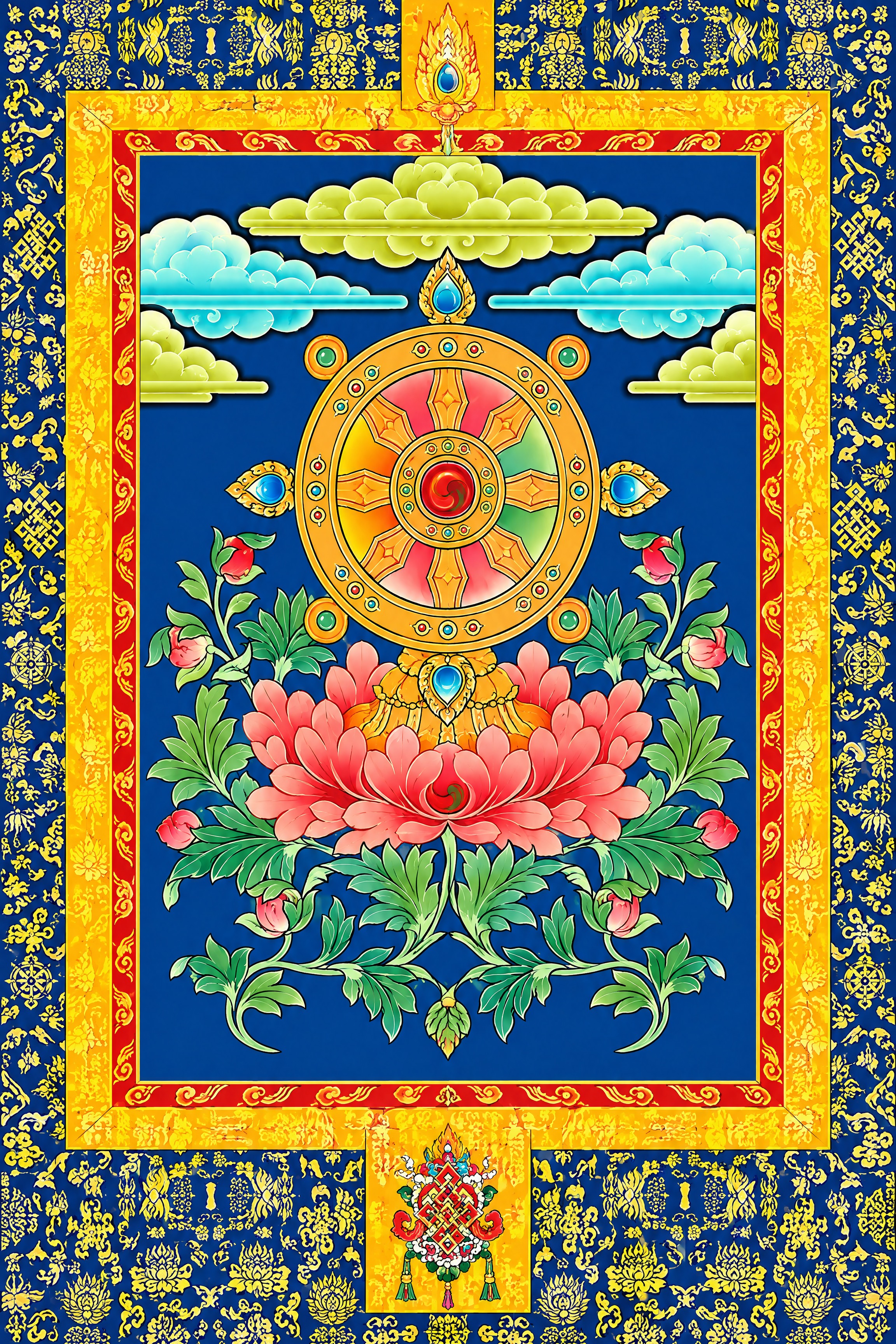 从参考图中提取门帘上的完整图案，去除中间的竖缝竖痕，去除布料的… - 图片创意预览