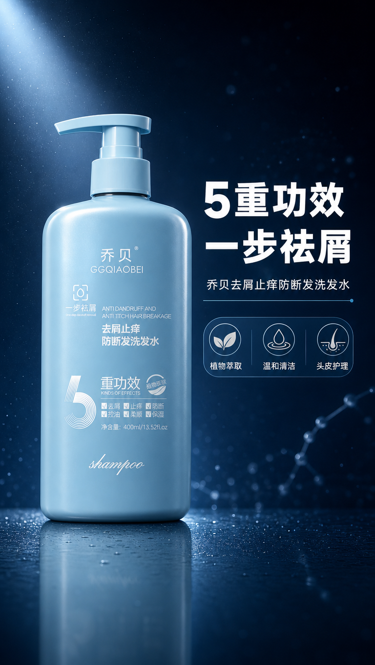 [商品] 使用【图1】乔贝GGQIAOBEI去屑止痒防断发洗发… - 图片创意预览