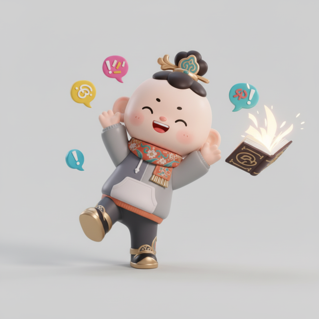 以这个形象为基础，输入6个不同动作，奔跑跳跃、振臂高呼、托腮思考、自信指向远方，眨眼，跳跃，保证角色一致性预览效果