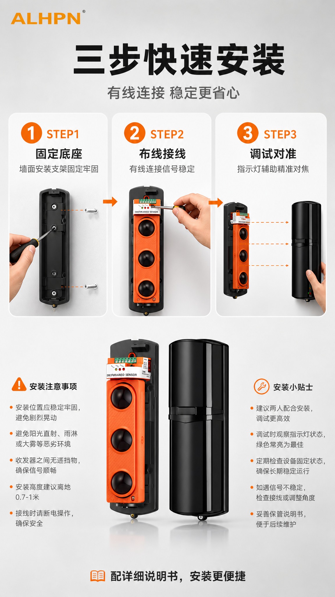 [商品] 使用【图1】ABE三光束有线数码对射（升级款）产品图… - 图片创意预览