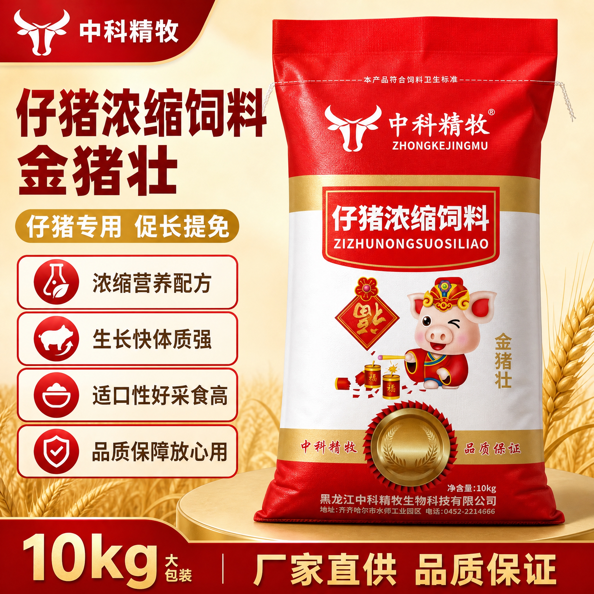 [单张主图] 中科精牧仔猪浓缩饲料 爆款促销感主图 淘宝天猫1… - 图片创意预览