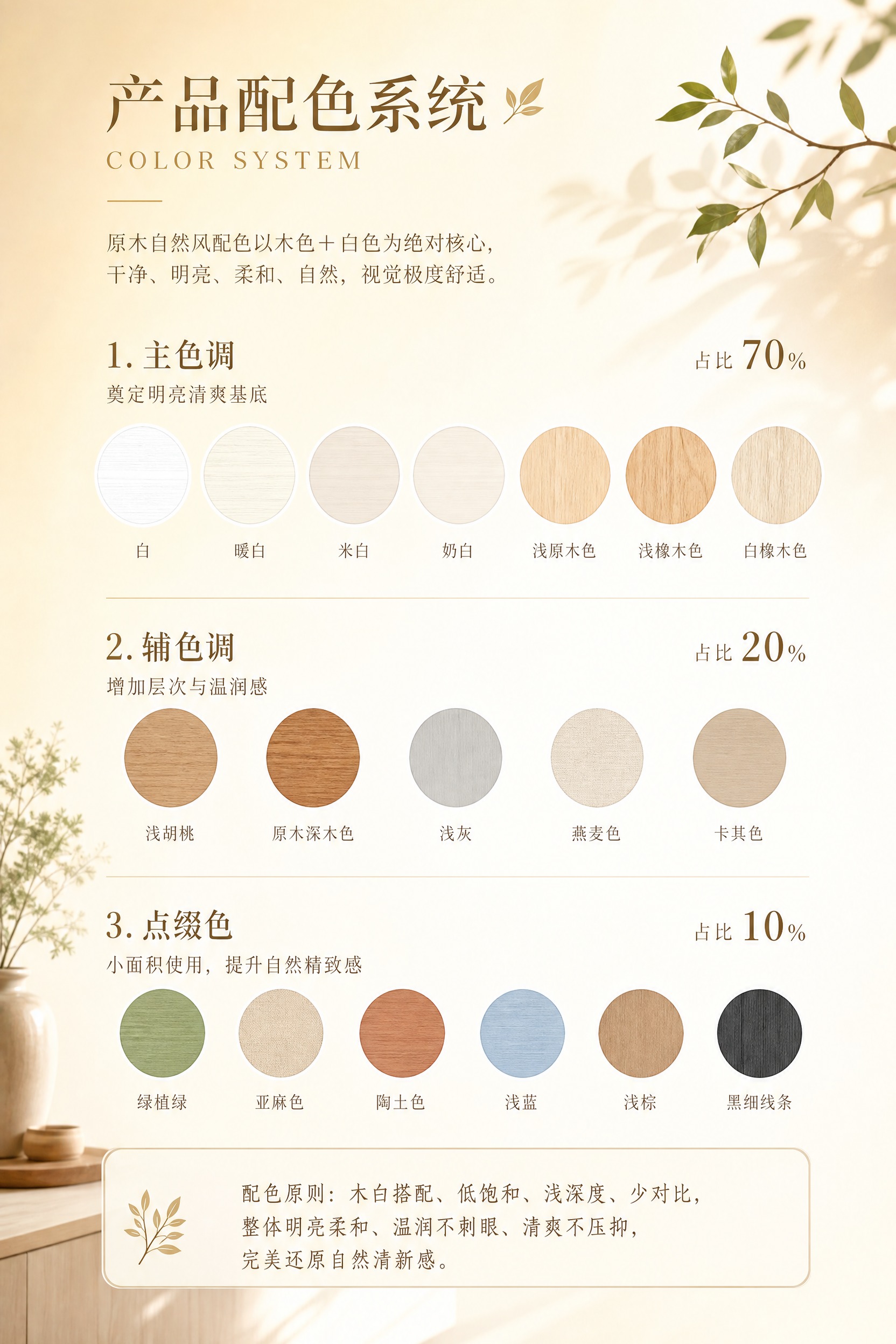 画册内页设计，竖版20cm*30cm，金黄色调，原木自然风全屋… - 图片创意预览