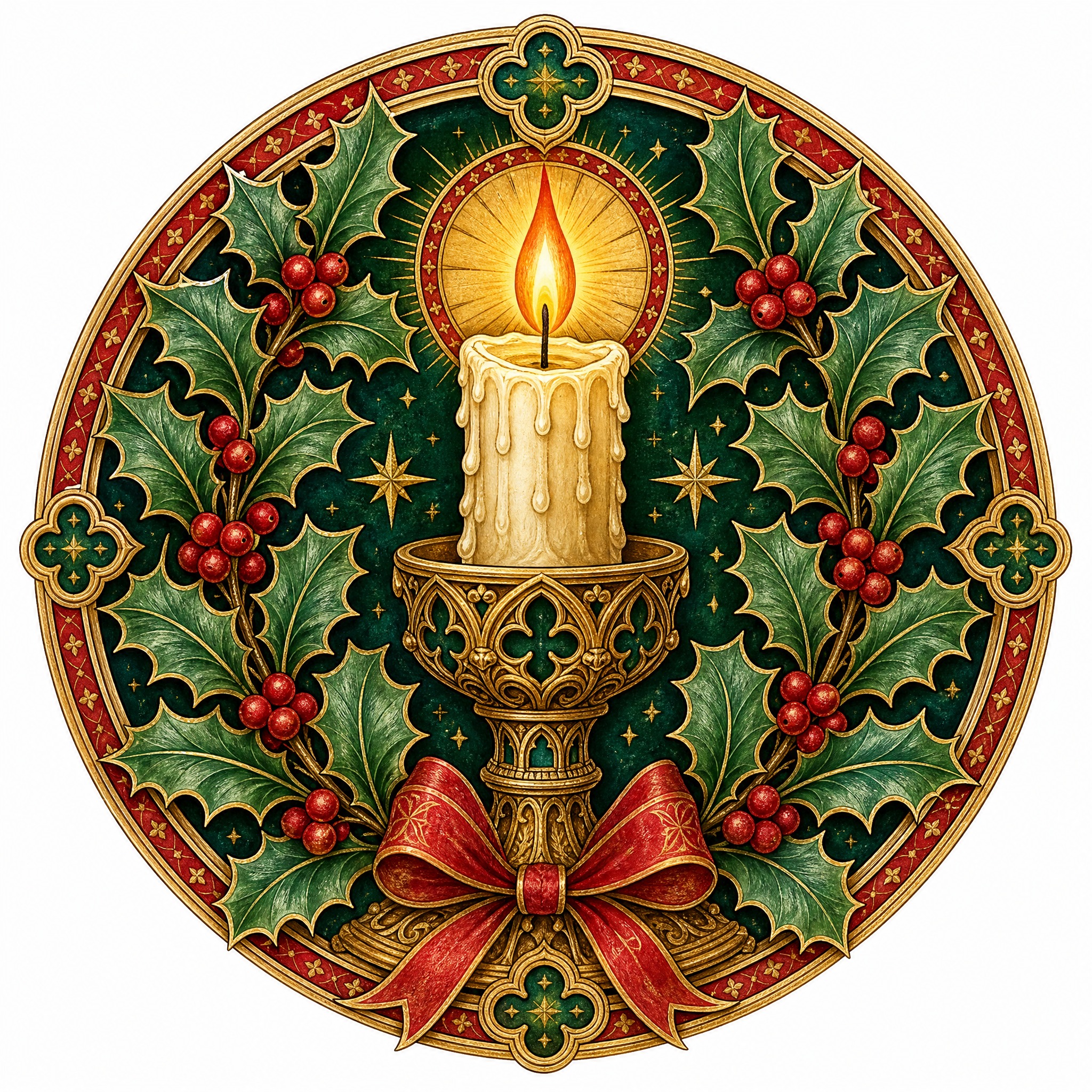 Christmas sticker, medieval ill… - 图片创意预览