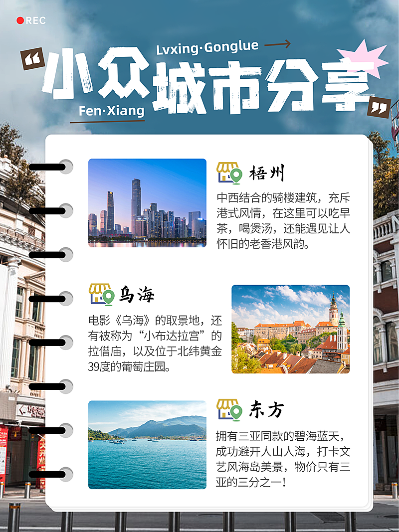 旅游攻略旅游出行趣味感小红书封面