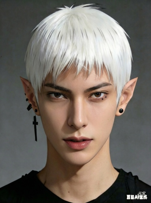 修正人物左边眉毛与右边眉毛对称一致，去掉杂毛预览效果