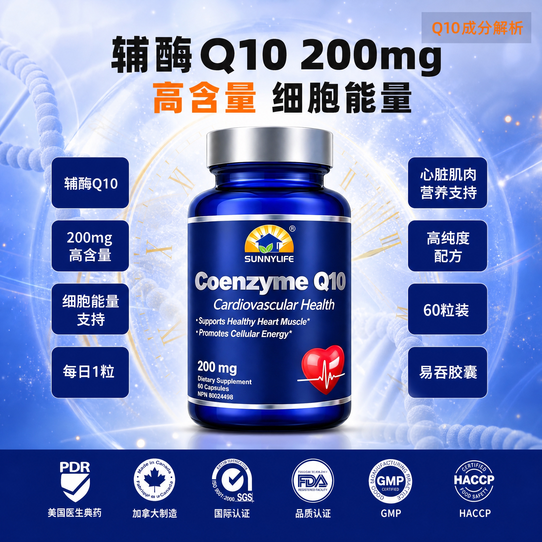 [主图-9] 按参考排版1:1还原辅酶Q10 200mg主图，… - 图片创意预览