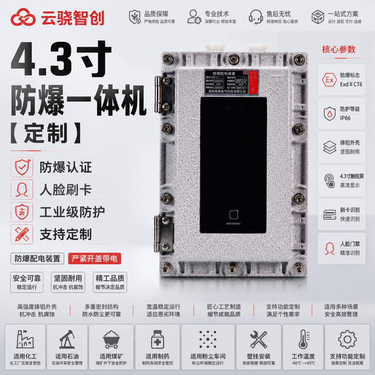 [主图-1] 4.3寸防爆一体机首图，核心任务是突出产品全貌与… - 图片创意预览