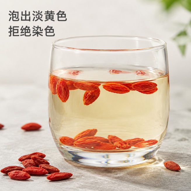 「图片1」，生成一套主图（5张），商品名称是宁夏枸杞，**头图标题文字**（压在图上方，两行，大字，暗红色）：
> **藏百草·宁夏枸杞**
> 直接嚼｜泡水喝｜煲汤放

**副标题**（小字，可选）预览效果
