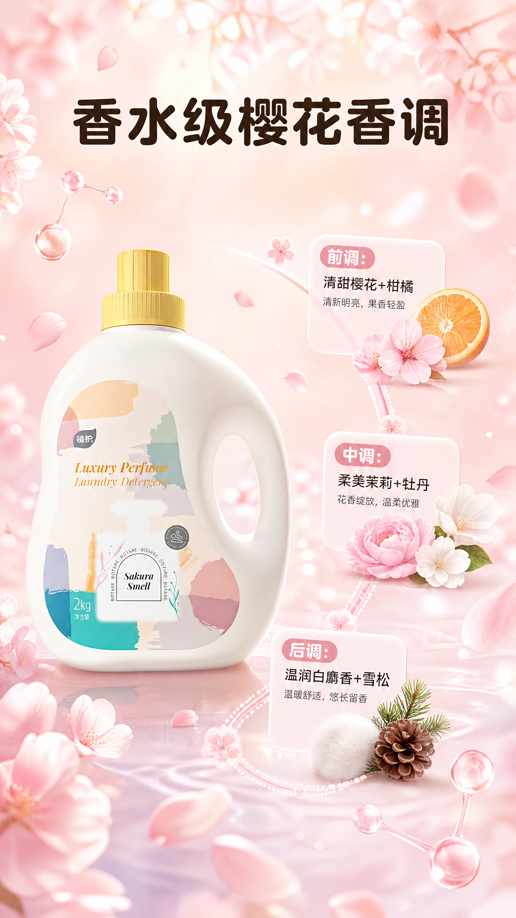 [商品] 使用【图1】植护奢宠香水洗衣液单瓶；保留全部外观与文… - 图片创意预览