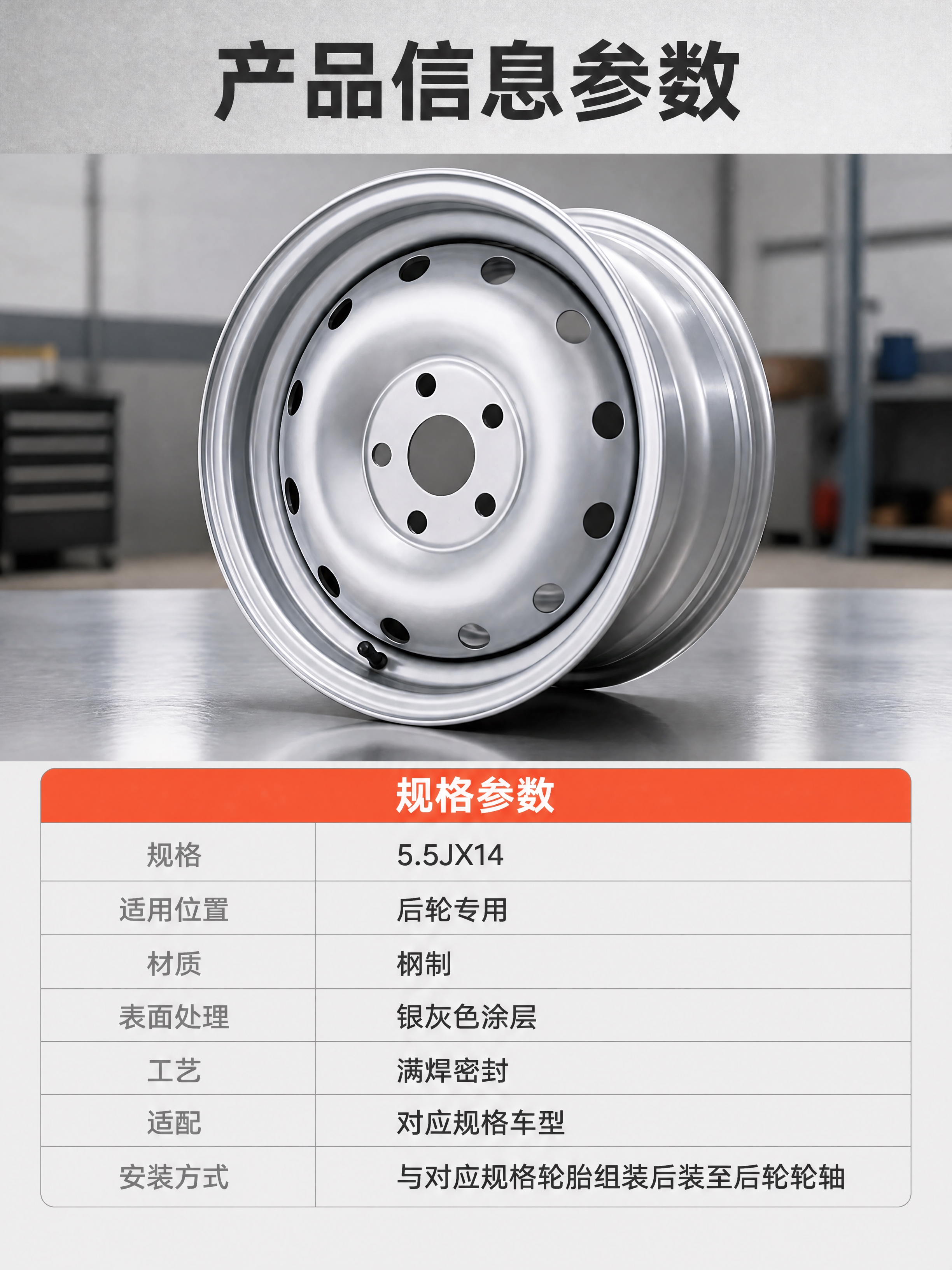 [商品] 使用【图19】【图21】汽车钢制轮毂 5.5JX14… - 图片创意预览