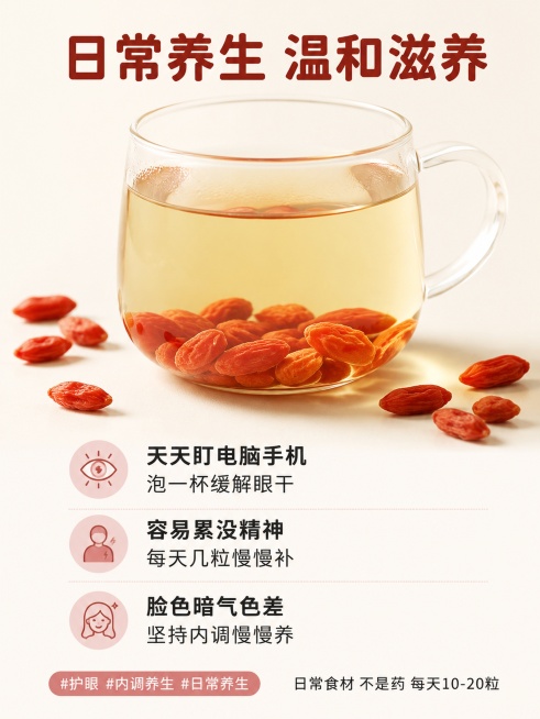 「图片1」，生成一套主图（5张），商品名称是宁夏枸杞，**头图标题文字**（压在图上方，两行，大字，暗红色）：
> **藏百草·宁夏枸杞**
> 直接嚼｜泡水喝｜煲汤放

**副标题**（小字，可选）预览效果