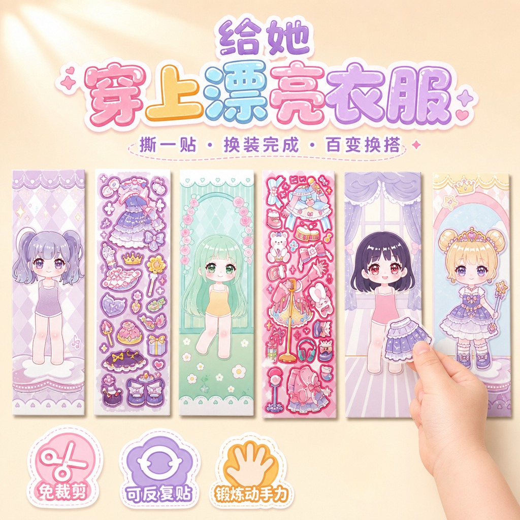1:1正方形电商主图，换装玩法展示，纯玩法展示不出现产品封面。… - 图片创意预览