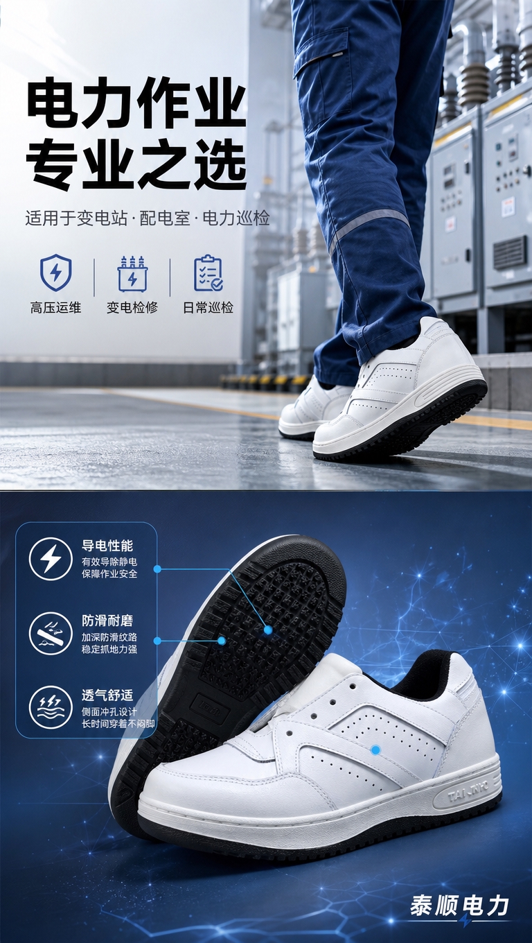 [商品] 使用【图1】白色500KV导电鞋；商品处理：保留鞋型… - 图片创意预览