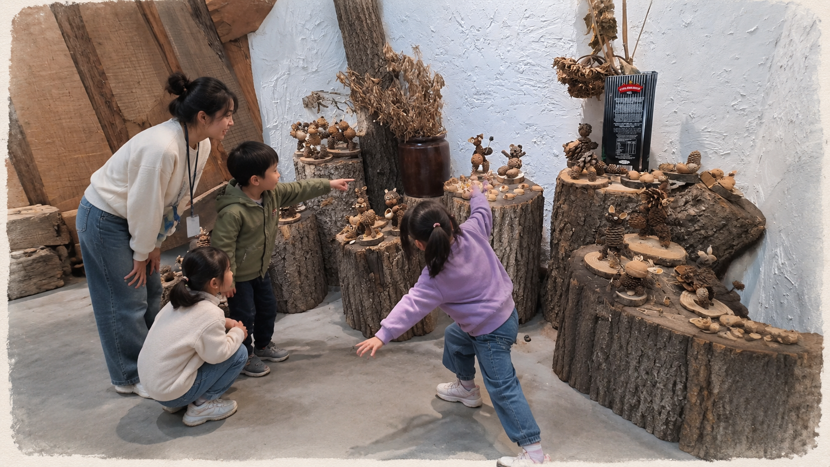 基于上传的真实展馆照片进行图生图编辑，保留照片中所有真实展品、… - 图片创意预览