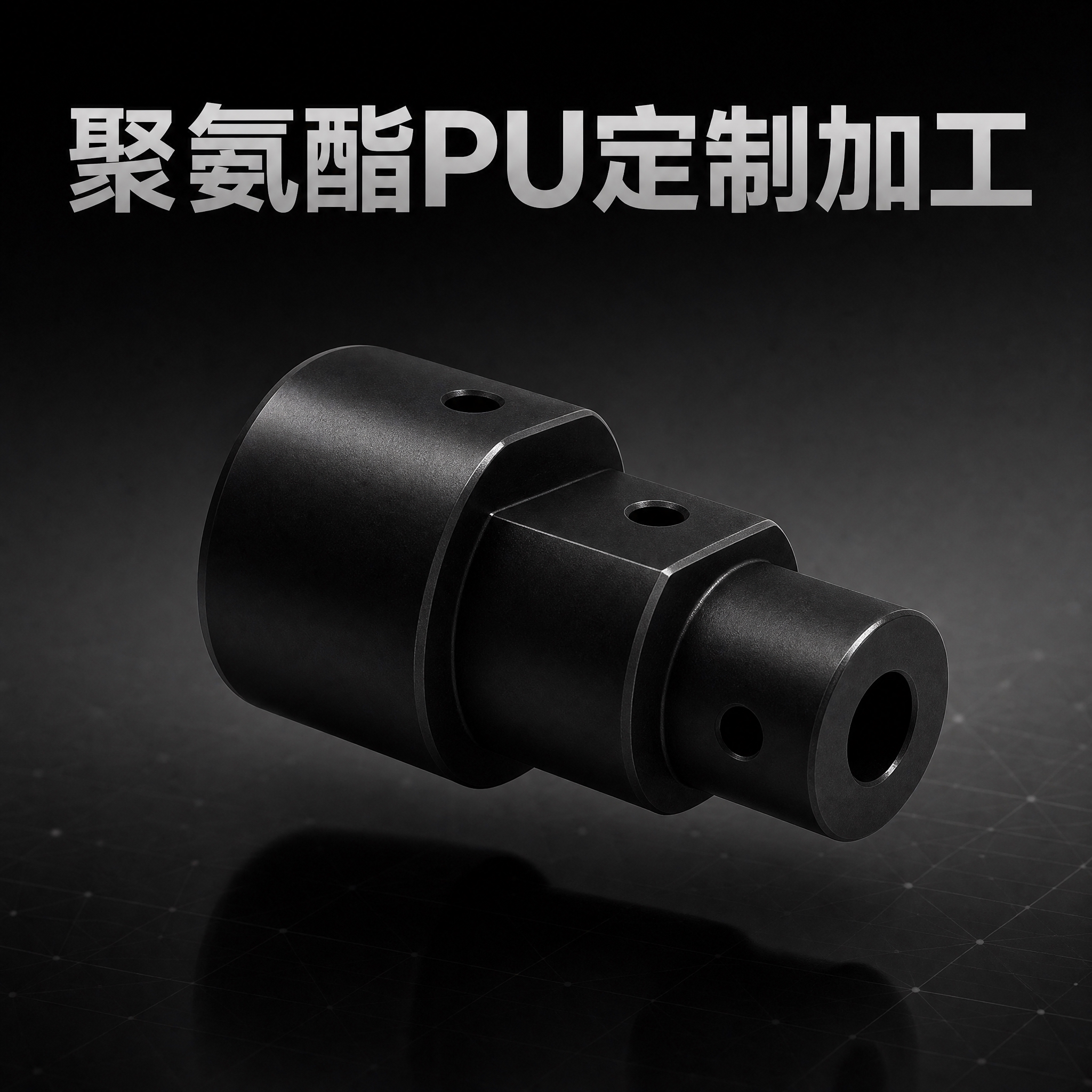 [主图-1] 聚氨酯PU定制加工首图，极简科技风，突出实心黑色… - 图片创意预览