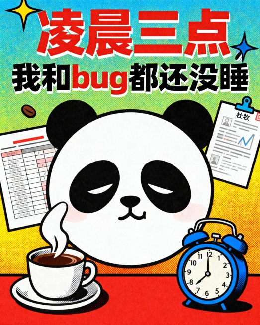 职场幽默自嘲夸张的海报3张，波普风预览效果
