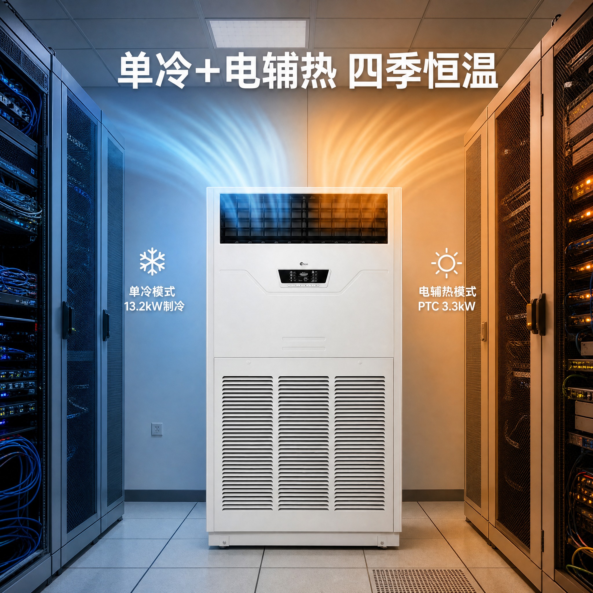 [主图-5] 主题：单冷+电辅热——四季可用，机房设备间真实场… - 图片创意预览