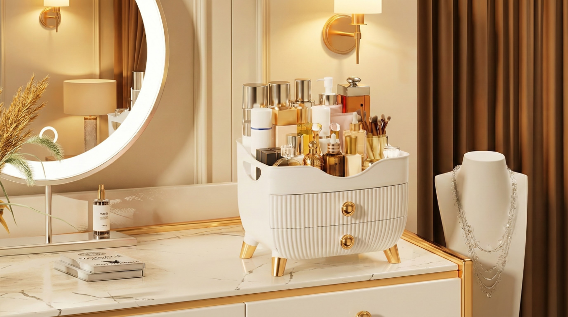 改成暖色调的梳妆台背景预览效果