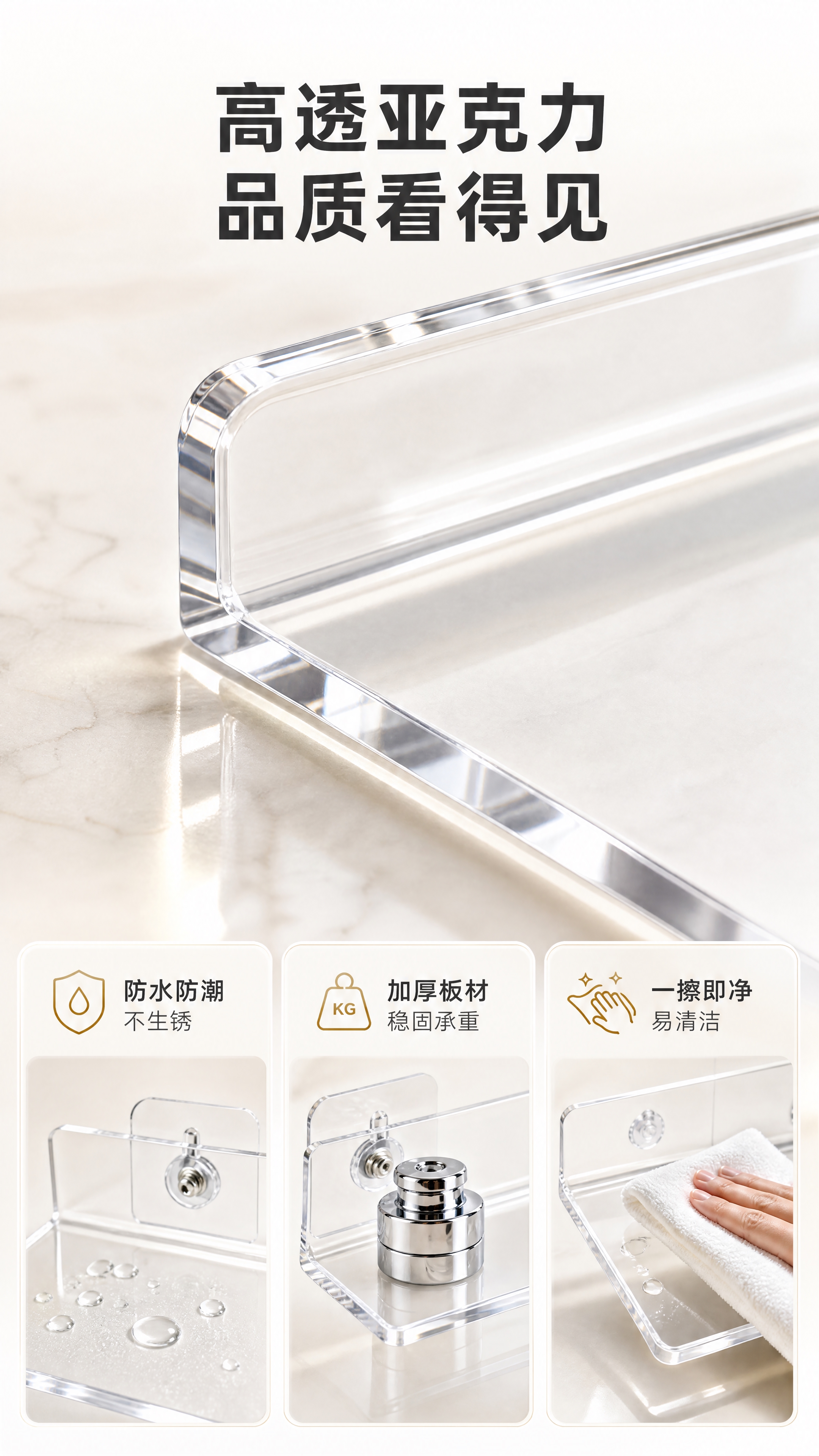 [商品] 使用【图1】U型透明亚克力置物架；保留透明亚克力材质… - 图片创意预览