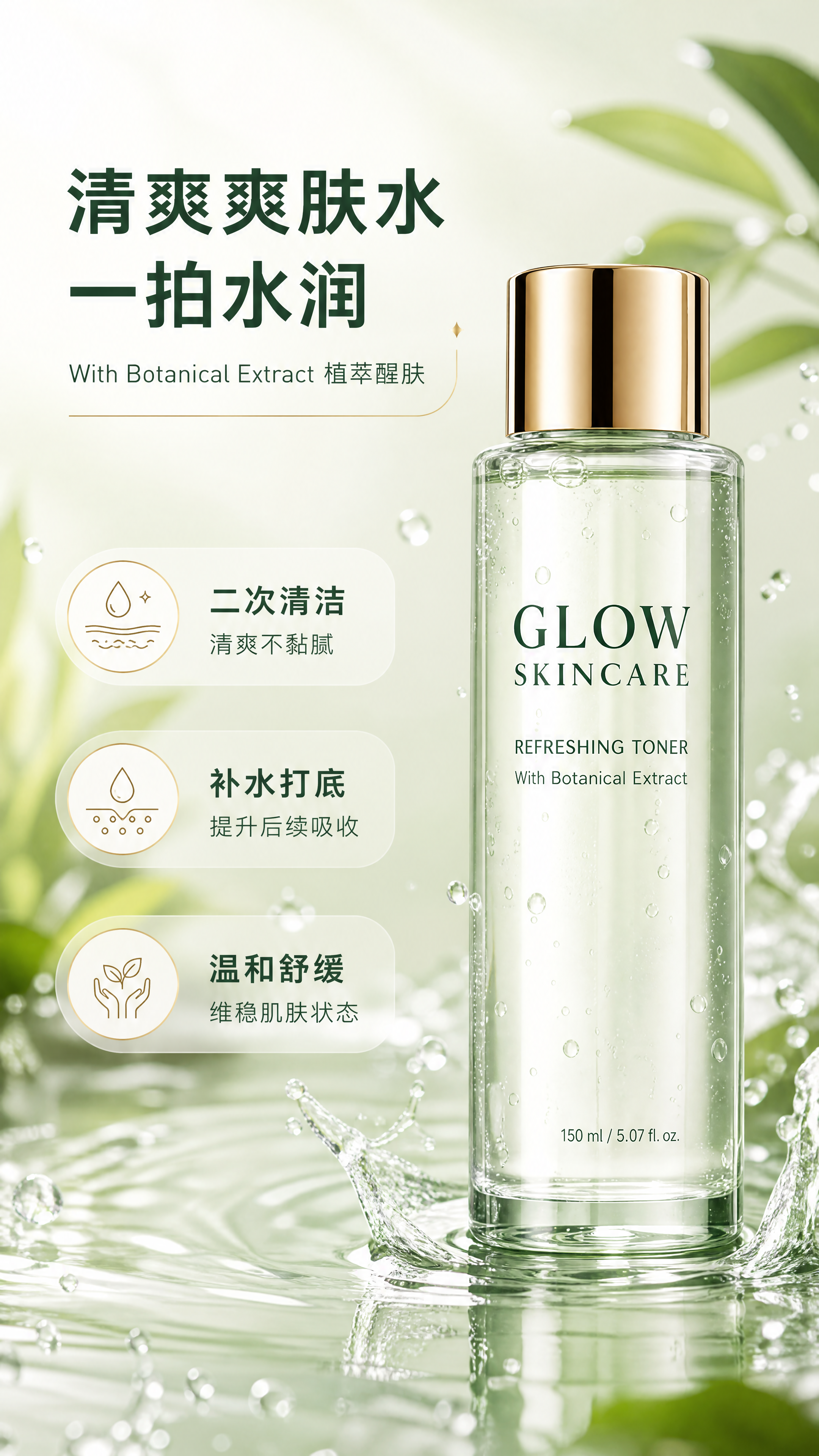 [商品] 使用【图1】右侧透明瓶爽肤水（REFRESHING… - 图片创意预览