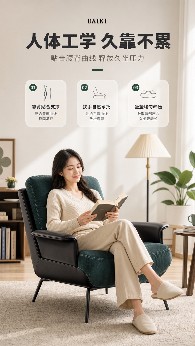 [商品] 使用【图1】深绿色单人休闲椅；保留扶手、靠背、坐垫、… - 图片创意预览