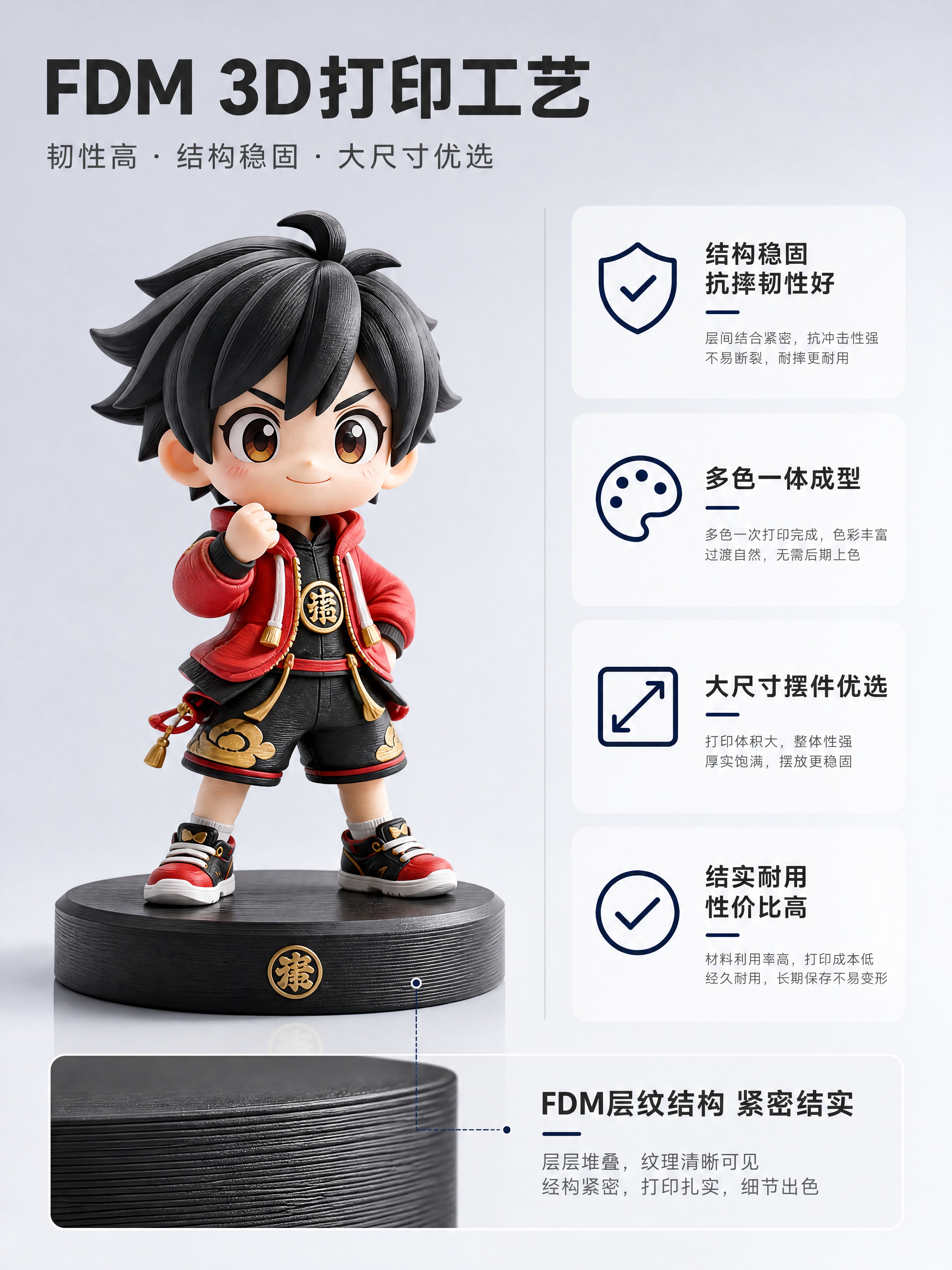 [商品] FDM 3D打印Q版人物手办摆件，大尺寸展示，结构稳… - 图片创意预览