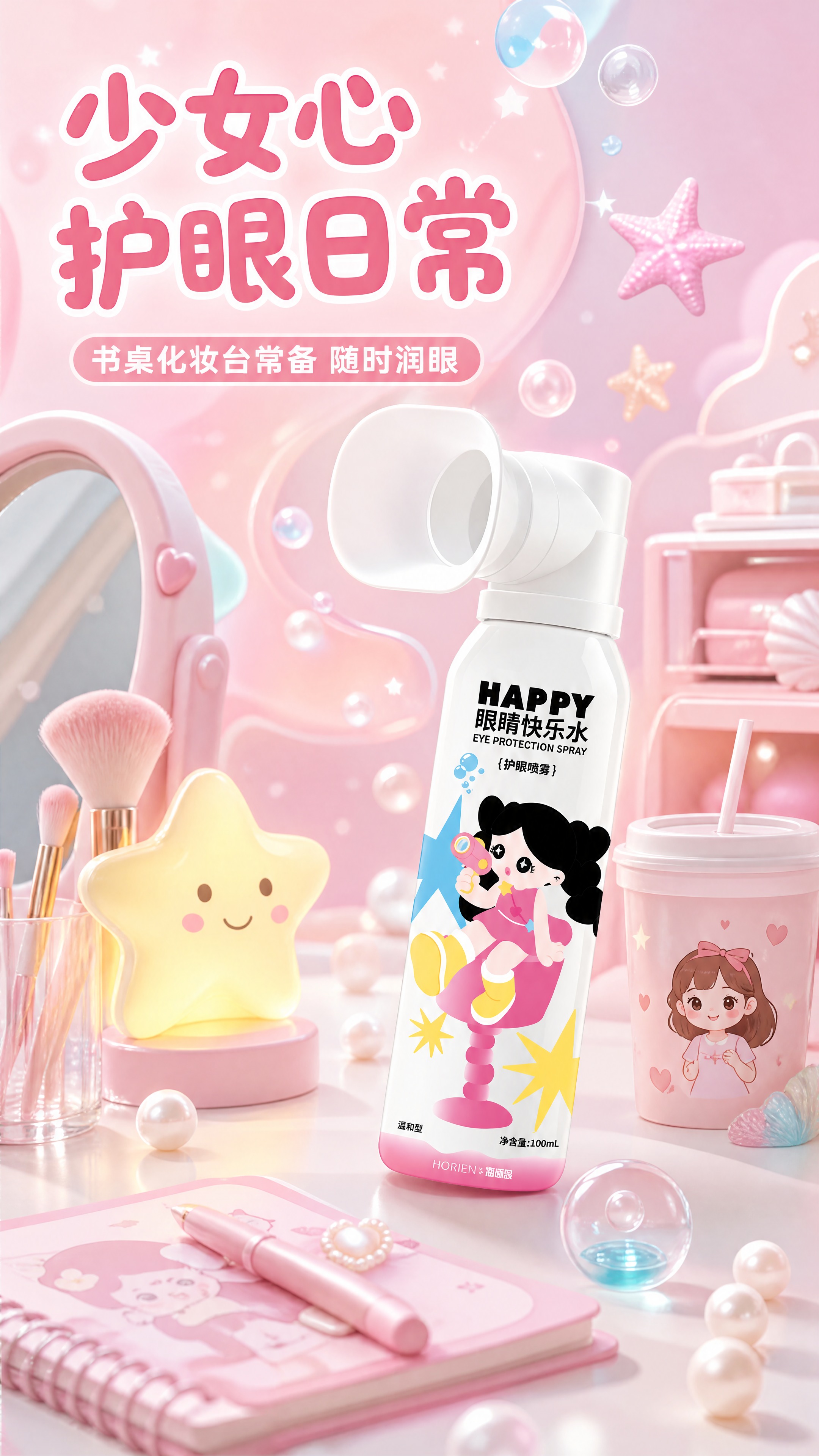 [商品] 使用【图1】HAPPY眼睛快乐水护眼喷雾瓶；保留瓶身… - 图片创意预览