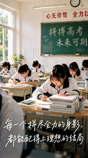 高考加油祝福青春励志感通用竖版海报预览效果