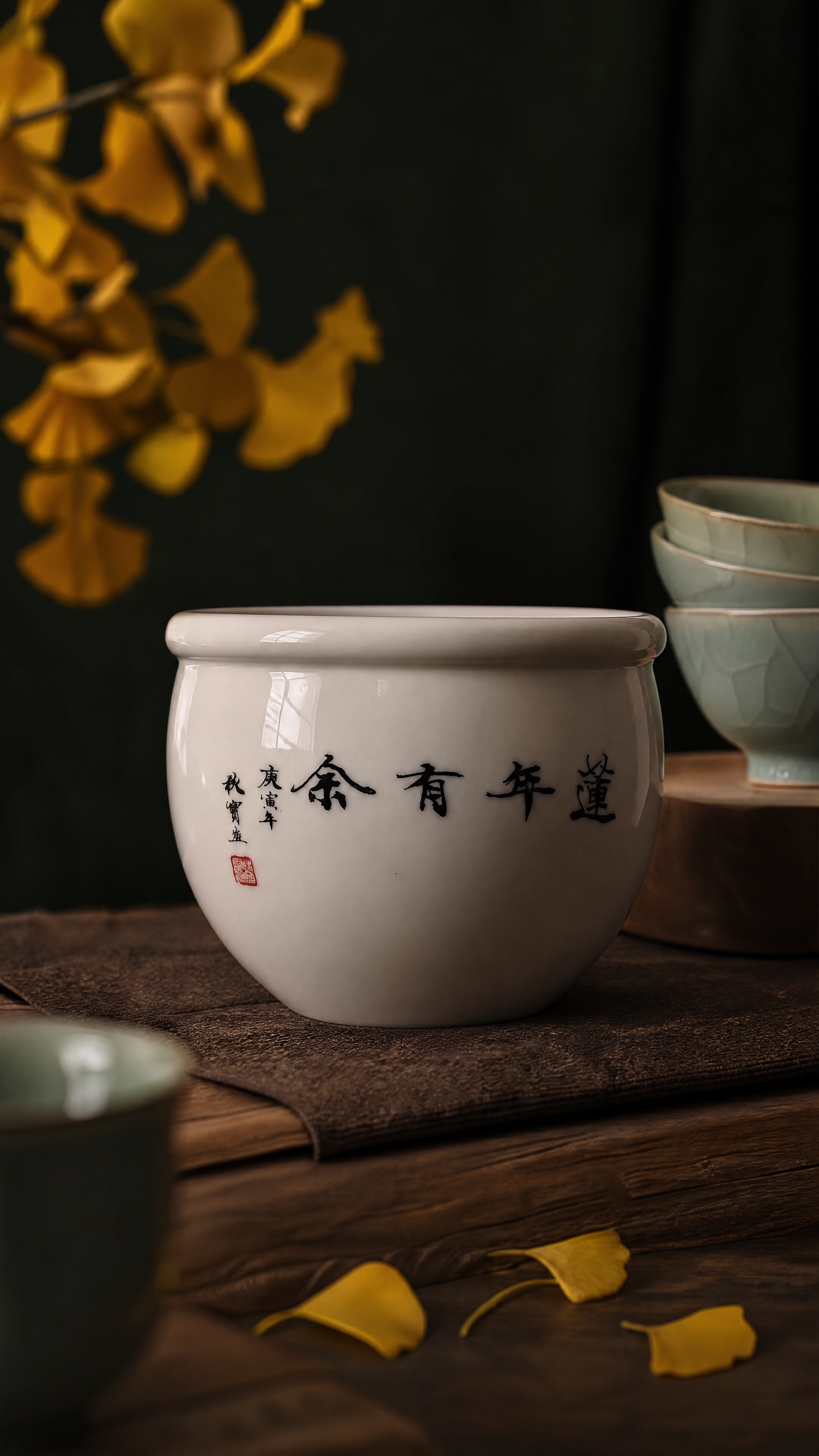 陶瓷缸，严格参照上传产品图，完整保留所有可见组件、部件、轮廓形… - 图片创意预览