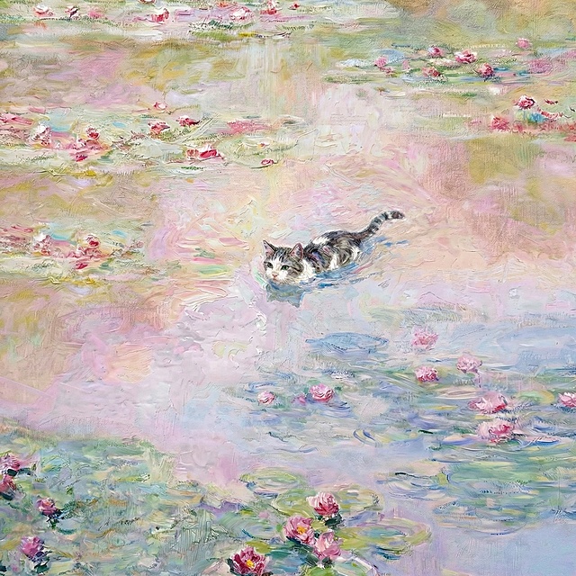 提升画面细节细腻程度，增加油画的手绘质感，使画面看上去更像一幅真实的油画