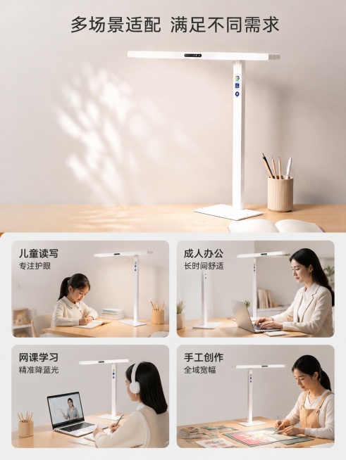 [第7屏] 功能模式拼图-不同使用模式适配场景展示。本屏使用【图1】作为商品主体。
[氛围/风格] 清新拼图风，展示多场景适配，简约高级。
[元素布局] 顶部产品展示占三分之一屏，保持产品外观与输入图预览效果
