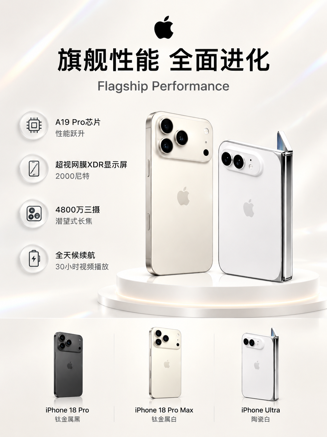3:4竖版商业数码海报，奶白色纯色浅背景，细腻哑光珠光质感，淡… - 图片创意预览