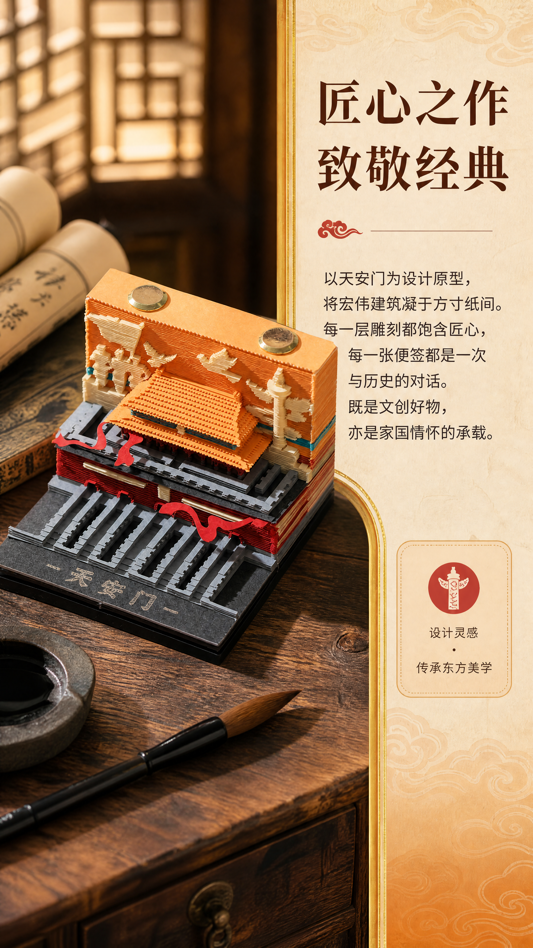 [商品] 使用【图1】天安门3D立体纸雕便签；保留完整建筑结构… - 图片创意预览